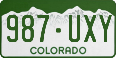CO license plate 987UXY