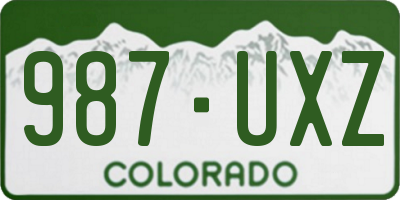 CO license plate 987UXZ