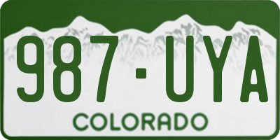 CO license plate 987UYA