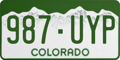 CO license plate 987UYP
