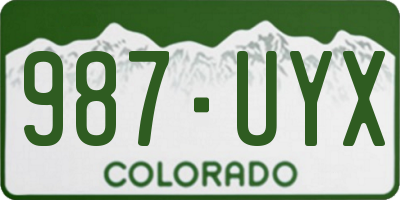 CO license plate 987UYX