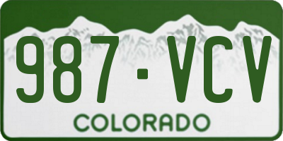 CO license plate 987VCV