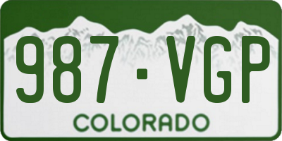 CO license plate 987VGP