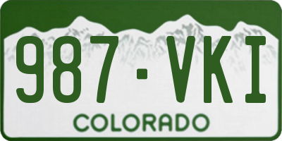CO license plate 987VKI