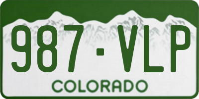 CO license plate 987VLP