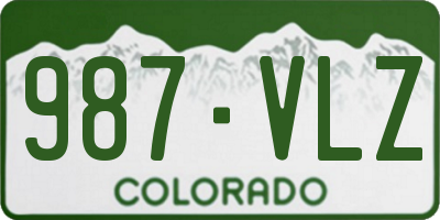 CO license plate 987VLZ