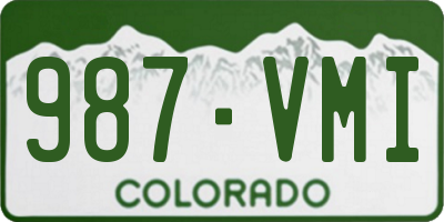 CO license plate 987VMI