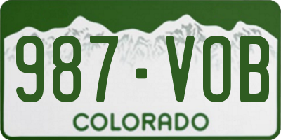 CO license plate 987VOB