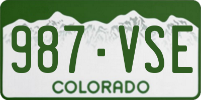 CO license plate 987VSE