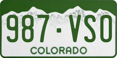CO license plate 987VSO