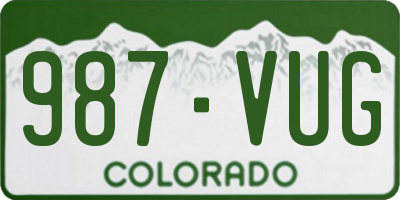 CO license plate 987VUG