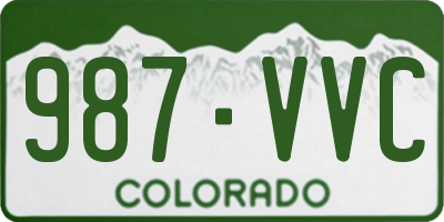 CO license plate 987VVC