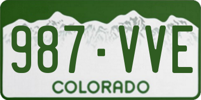 CO license plate 987VVE