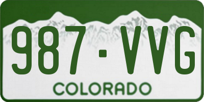 CO license plate 987VVG