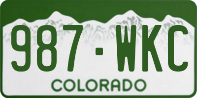 CO license plate 987WKC