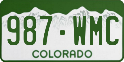 CO license plate 987WMC