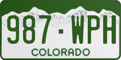 CO license plate 987WPH