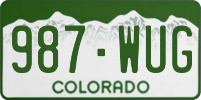 CO license plate 987WUG