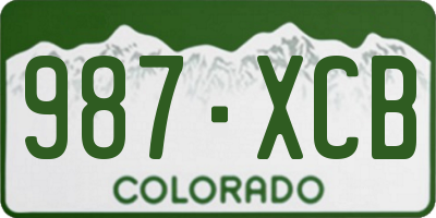 CO license plate 987XCB