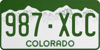 CO license plate 987XCC