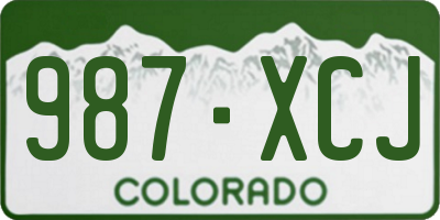 CO license plate 987XCJ