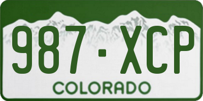 CO license plate 987XCP