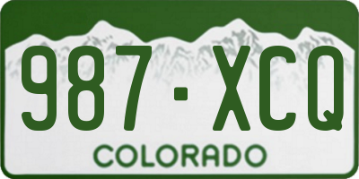 CO license plate 987XCQ