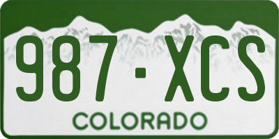 CO license plate 987XCS