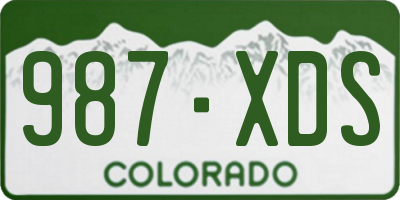 CO license plate 987XDS