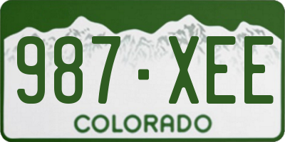 CO license plate 987XEE
