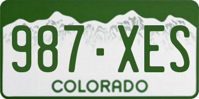 CO license plate 987XES