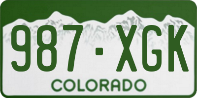 CO license plate 987XGK