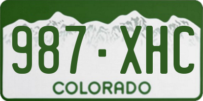 CO license plate 987XHC
