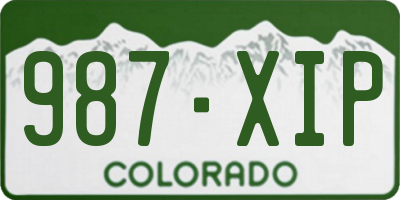 CO license plate 987XIP