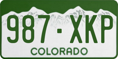 CO license plate 987XKP
