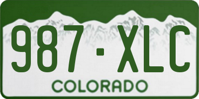CO license plate 987XLC