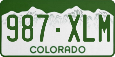 CO license plate 987XLM