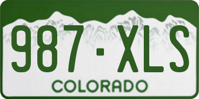 CO license plate 987XLS