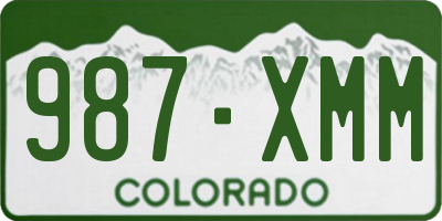 CO license plate 987XMM