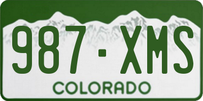 CO license plate 987XMS