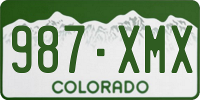 CO license plate 987XMX