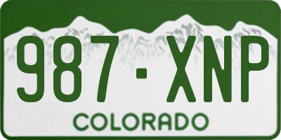 CO license plate 987XNP