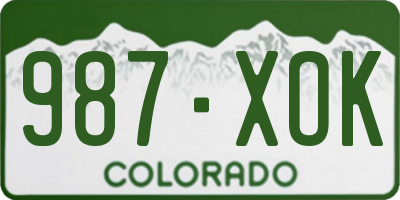 CO license plate 987XOK