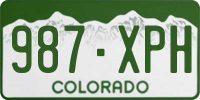 CO license plate 987XPH