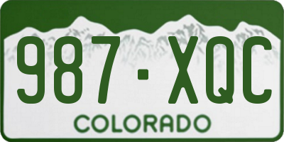 CO license plate 987XQC