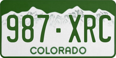 CO license plate 987XRC