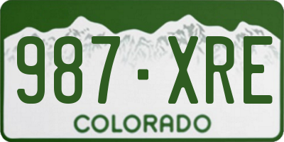 CO license plate 987XRE