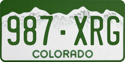 CO license plate 987XRG