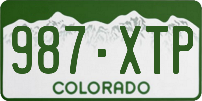 CO license plate 987XTP
