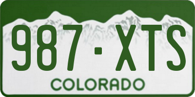 CO license plate 987XTS